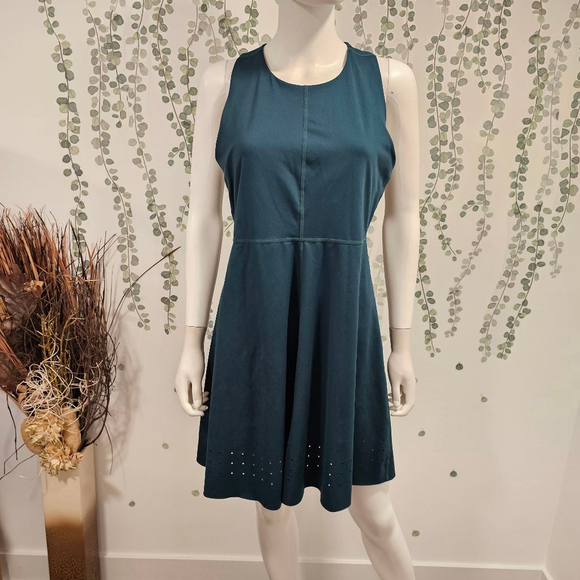 NWOT Zella Dress Green Studio Lite Active Raceback Dress Athletic Sleeveless L - Picture 3 of 12